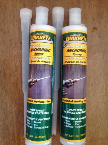 Lot of 2 - quikrete 8.6-oz high strength anchoring epoxy 8620-31 for sale