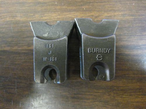 USED BURNDY W-161 J 161 CRIMPER CRIMPING DIES FREE SHIPPING