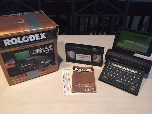 The Electrodex Plus by Rolodex - Tested &amp; Works Great! w/ VHS Tape &amp; Damaged Box