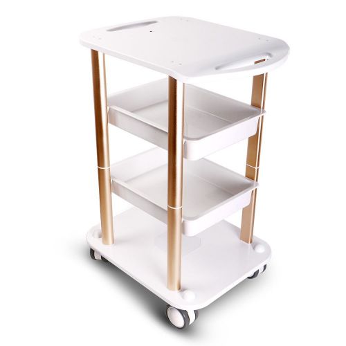 Cavitation machine stand rolling cart two shelf abs aluminum beauty spa trolley for sale