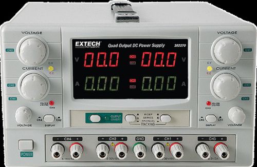 Extech 382270 AC/DC Power Supply Quad-OUT 0V. US Authorized Distributor NEW