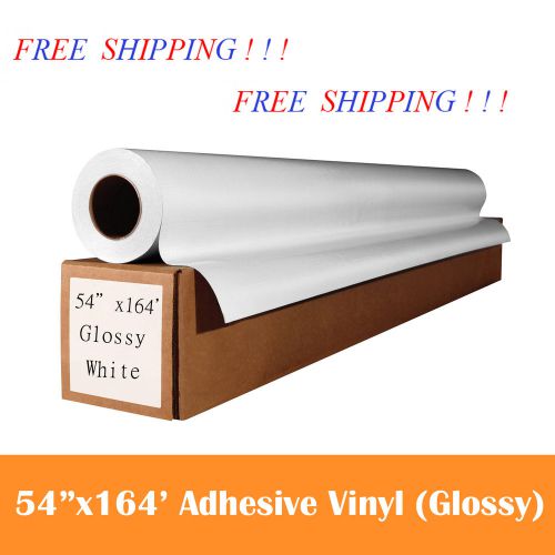 AJ Sign World Adhesive Vinyl (Gloss) 54&#034; x 164&#039; Sol, Eco,(Roland, Mutoh, Mimaki)
