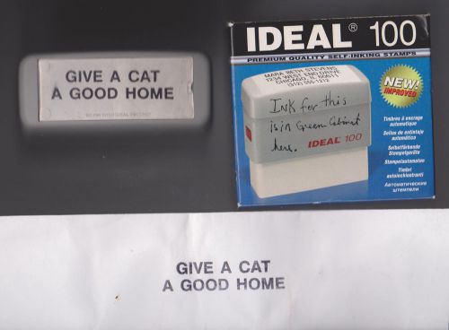 IDEAL 100 Self-inking Rubber Stamp Black Ink - GIVE A CAT A GOOD HOME