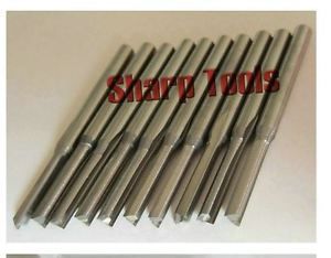 10pcs 3.175*2.5*12mm two straight flutes cnc router bits pvc, acryl, plywood for sale