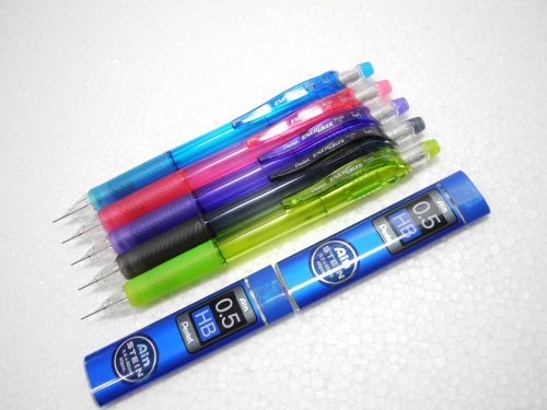 6 Colors Barrel Pentel Ener Gize-X 0.5mm automatic pencil free pencil lead(Japan