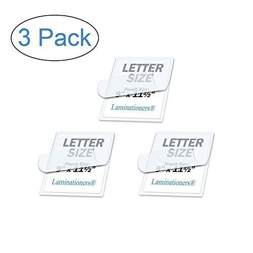Laminationers 3 Mil Clear Letter Size Thermal Laminating Pouches (Pack of 3) - 9