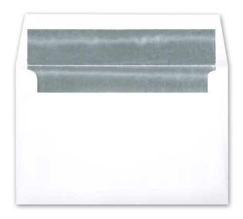 Ampad Regal Mills, A9 Envelope, 28 Pound Paper, White Envelope, Silver Foil