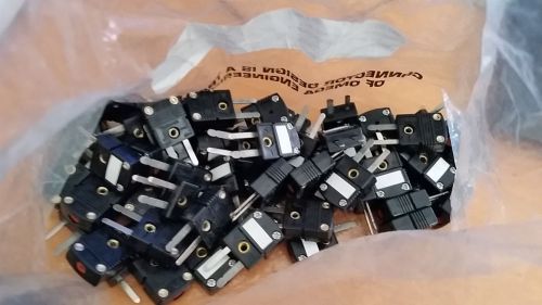 Lot of 57 omega type-j miniature thermocouple connectors smpw-j-m for sale