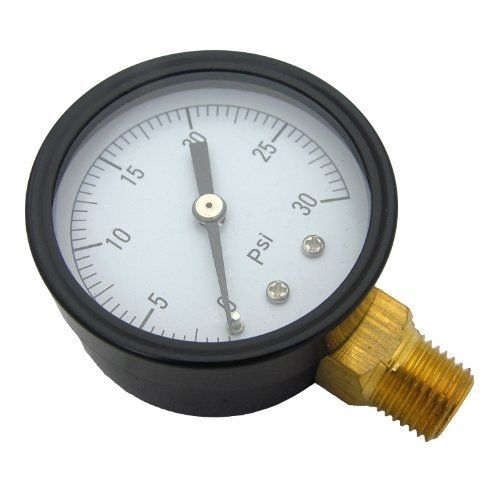 LASCO 13-1911 30 PSI Bottom Outlet Pressure-Gauge with 2-Inch Face and 1/4-Inch