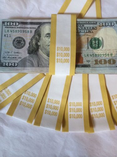 Money Bands For $10,000 Set Of 10 New