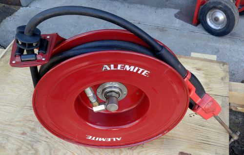 Alemite 7335-b oil hose reel with graco dispensing/metering gun 238-511 for sale
