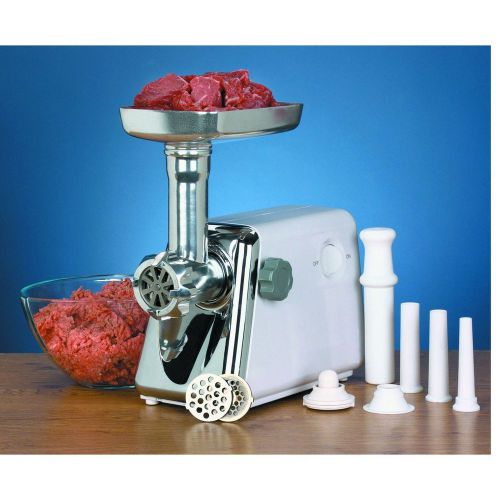 250Watts Electric Multi-Size Meat Grinder w/ Stainless Steel Blade &amp; Accessories