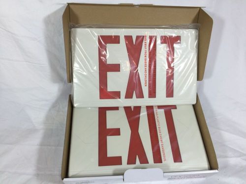 NEW EXITRONIX RED LED EXIT SIGN VEX-U-BP-WB-WH Emergency Lighting #2