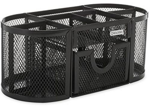 Rolodex mesh collection oval supply caddy, black (1746466) for sale