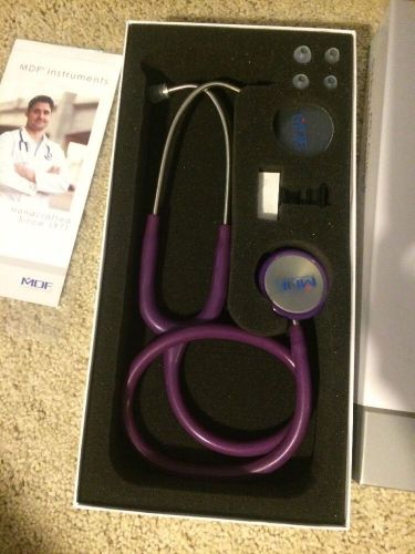 MDF MD One Adult Stethoscope.  Life Time Guarantee. Purple