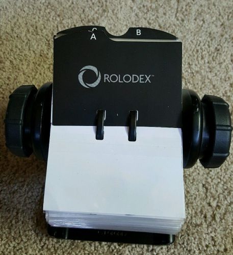 Rolodex Open Rotary Business Card File 400-Card Black