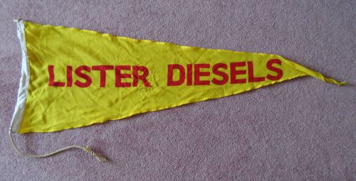 Vintage Lister Diesel Advertising Flag Pendant - Engine Petrol Diesel Oil