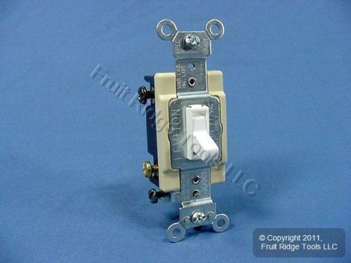 Leviton white 4-way commercial framed toggle light switch 15a 54504-2w boxed for sale