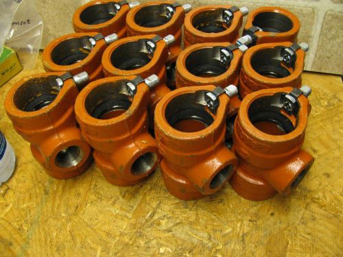 12 Victaulic 1 1/4&#034; x 3/4&#034; FIT Tee Fire Sprinkler Head Pipe Fitting Style 96