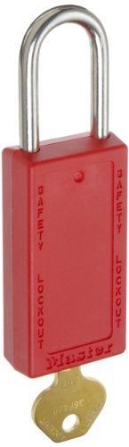 Master lock 411red keyed different safety lock padlock, red for sale