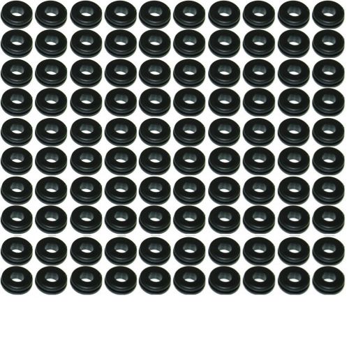 Lot of 100 Firewall Wiring Electrical Wire Gasket Rubber Grommets 1/4&#034; Inside Di