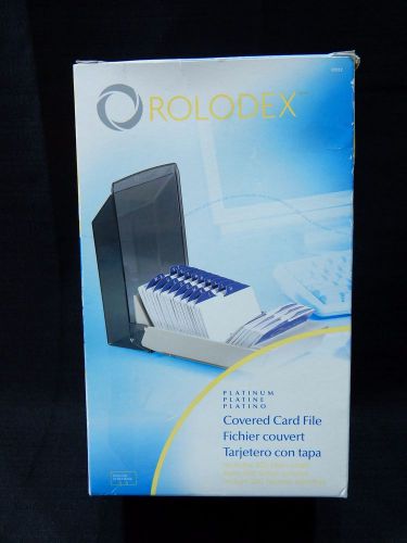 New Rolodex Platinum Covered Card File with 500 Blank 2-1/4&#034; x 4&#034; Cards Included
