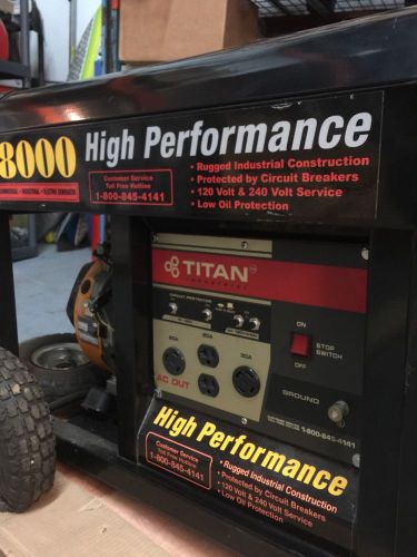 Titan 8000 watt generator