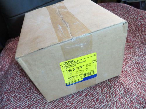 Square d hdl36030 - 30 amp 3 pole 600 volt circuit breaker -  new in sealed box for sale