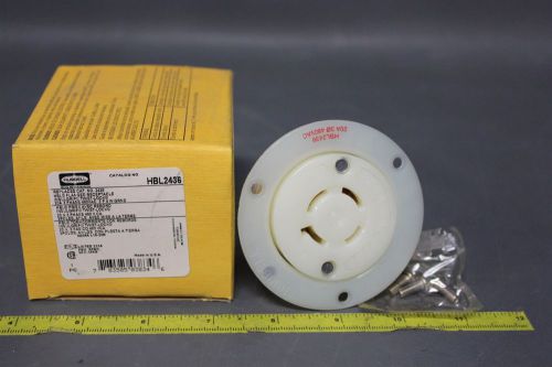 NEW HUBBELL FLANGED RECEPTACLE 20A 480VAC HBL2436 (S15-2-403B)