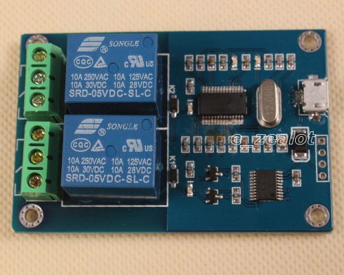 MICRO USB 5V 2-Channel Relay Module USB Control Relay Module Perfect