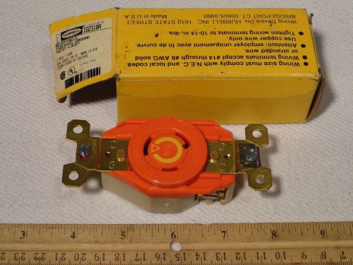 NEW Hubbell IG-2310A Twist Lock Isolated Ground Receptacle 2-Pole 3-Wire Orange