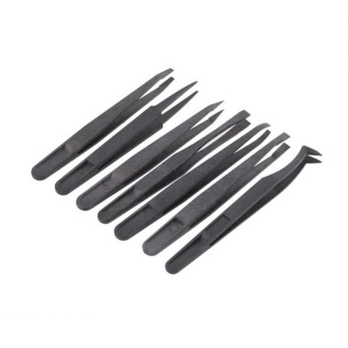 Brand new plastic heat resistant straight bend anti-static tool tweezer 7p cs cs for sale