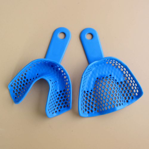 3 Set Dental Plastic-Steel Impression Trays Denture Instruments Tray L# TYPE