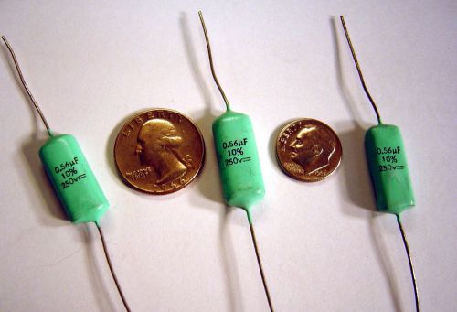 .56uf 250V 10% (Lot of 10) Poly Film - Capacitor - Axial Leads