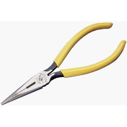 NEW KLEIN TOOLS D203-6 Standard Long-Nose Pliers Side-Cutting Yellow 6-Inches