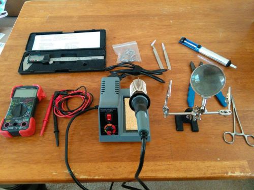Massive electronics kit - breadboards, parts, tools, soldering for sale