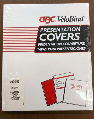 GBC Standard 4 Mil Comb Punched Clear Covers 11&#034; x 9&#034;