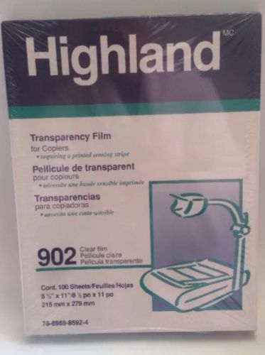 Highland Transparency Clear Film For Copiers 902 New Sealed In Box 100 Sheets