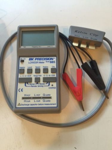 BK Precision 885 LCR/ESR Meter with Kevin Clip probe and power supply