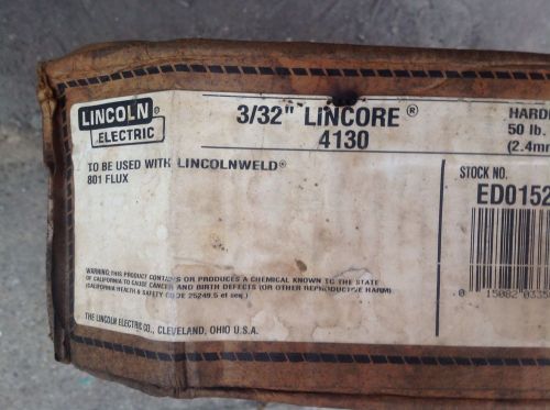 3/32&#034; Lincoln Electric Lincore 4130 Welding Wire 50# Coil Hard Facing Submerged