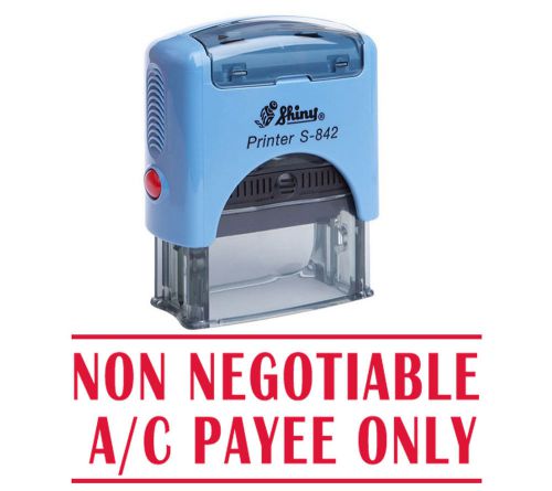 Non negotiable a/c payee only office stationary self inking rubber shiny stamp for sale