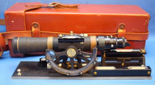 ANTIQUE DAVID WHITE ALIDADE SURVEYING INSTRUMENT WITH CASE