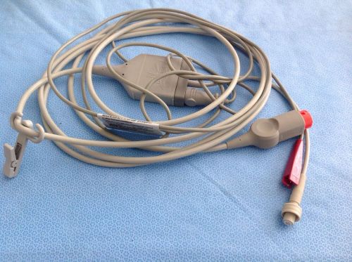 HP Agilent Cardiac Output Adapter Cable w/ Inline Thermistor Probe Ref M1642A