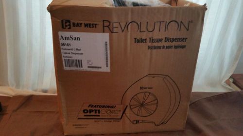 Bay West Silhouette Revolution 3-roll toilet tissue dispenser-black translucent