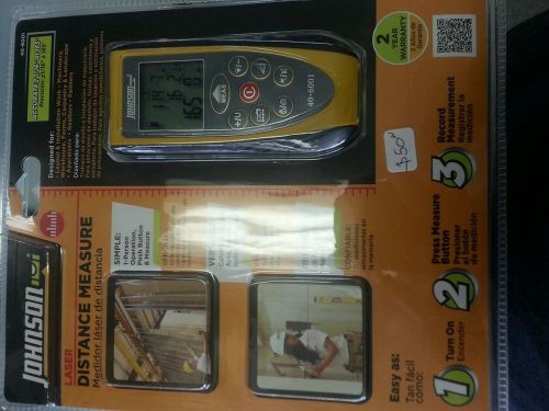 JOHNSON 40-6001G Laser Distance Meter,165 ft,LCD,In/Out