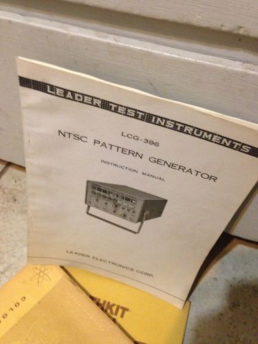 LEADER TEST INSTRUMENTS LCG-396 NTSC PATTERN GENERATOR INSTRUCTION MANUAL