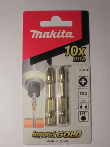 Makita B-28282 2psc Impact GOLD Torsion Bit PZ2 50mm Screwdriver