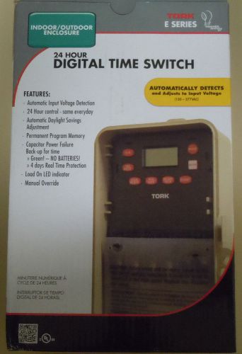 Tork- Model E101B. 24 Hour Digital Time Switch. SPST, 120V, Tan, Indoor/Outdoor