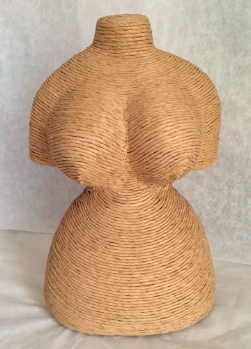 Raffia Rope Jewelry Necklace Bust Display Holder Stand