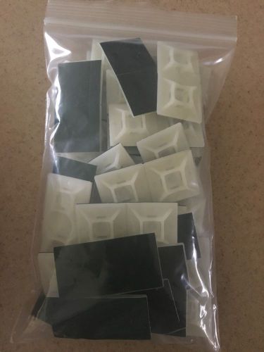 Self adhesive square cable tie mount base - 100pcs for sale